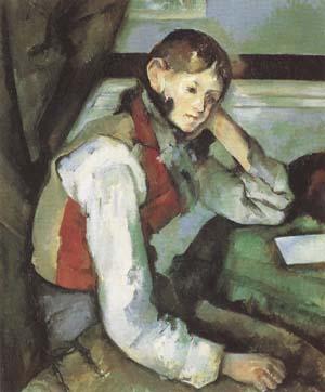 Paul Cezanne Boy with a Red Waistcoat (mk09) France oil painting art
